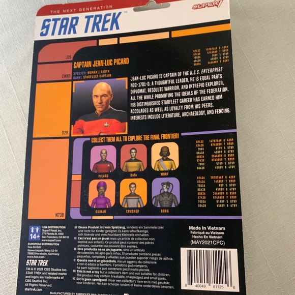Star Trek Next Generation Data and Capt Picard - Picture 5 of 5